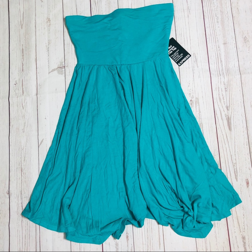 Express Strapless Fit and Flare Summer Dress